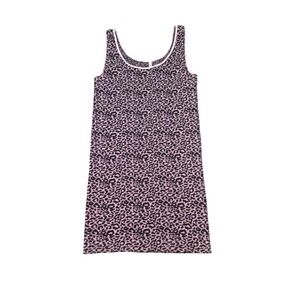 Skinny Tees Shirt Women's‎ One Size Leopard Print Tank Top Long Pink Black